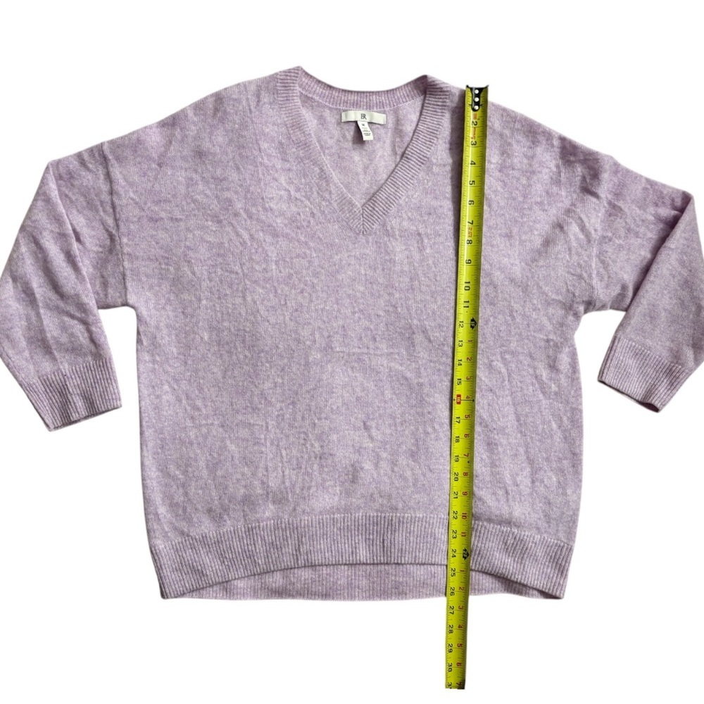 BANANA REPUBLIC Women's V-Neck Sweater - Light Pink 100% CASHMERE - Picture 12 of 13